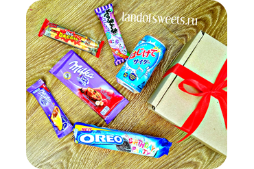 Пример состава одной из коробочек сладостей