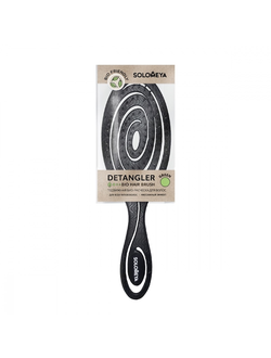 Подвижная био-расческа для волос SOLOMEYA Detangling Bio Hair Brush Black (1 шт)