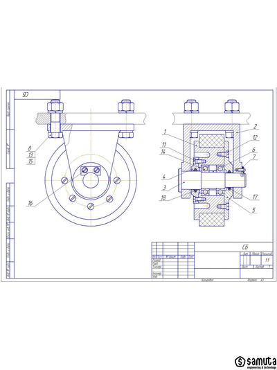 Технический сборочный чертеж на заказ
