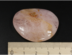Берилл розовый (морганит, воробьевит), полировка плоская, Бразилия (40*32*8 мм, 17 г) №35696