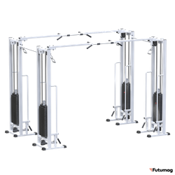 Блочный кинезиотренажер Двойной кроссовер на базе реабилитационной рамы AR082 4х100