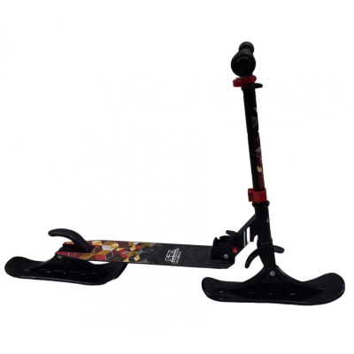 Самокат-снегокат 2в1 tech team 125R-comfort black/red