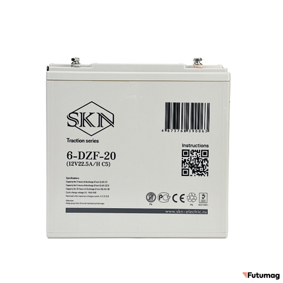 Тяговый аккумулятор SKN 6-DZF-20 (12V22.5A/H C5)