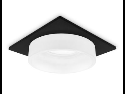 Встраиваемый светильник Ambrella MR16 GU5.3 max10W квадр 92(70)x45 черн песок/белый мат TECHNO SPOT TN1316 SBK/FR