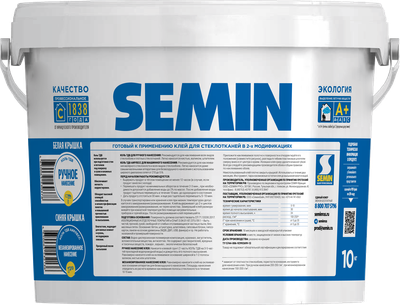 Клей для стеклообоев, стеклохолста, стеклоткани SEMIN COLLE TOILE DE VERRE 10кг