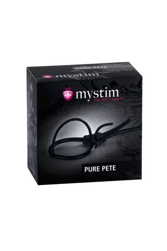 46585 Электросбруя Mystim Pure Pete, силикон, черный, 14 см