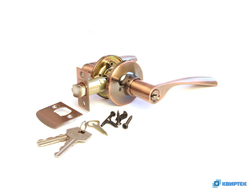 Ручка-защёлка дверная 8023-01-ac медь купить в Челябинске | КВИРТЕК