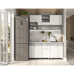 Кухня 1,6 ДЕНВЕР (1600*2160*600мм), белый/ателье светлый