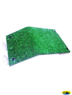 Пл-27 Плотик-бережок для черепашек пластик с искус. травой 11*10*29