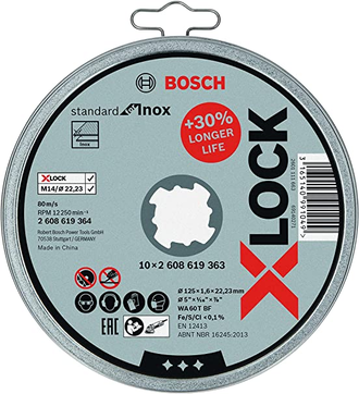 Абразивный диск Bosch X-Lock Standard for Inox 125 x 2.5 x 2