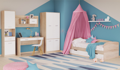 Стелс Стол письменный 120 2ящ Дуб сонома/Белый