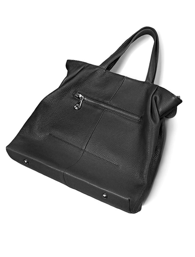 (АРТИКУЛ: 10016/5) СУМКА ЖЕНСКАЯ, СРЕДНЕГО РАЗМЕРА, НАТУРАЛЬНАЯ КОЖА, ЧЕРНАЯ, С ПЛЕЧЕВЫМ РЕМНЕМ