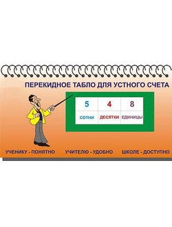 Перекидное табло для устного счета (ламинированное)