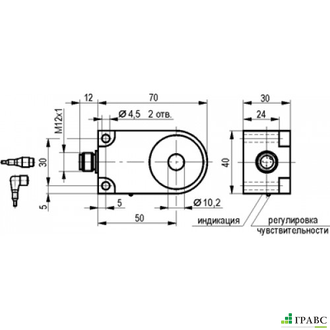 Индуктивный датчик ISB RC1A5-31P-R10-LZS4