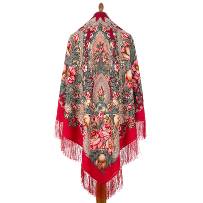 Павловопосадский платок Песня сказочного леса 1880-5