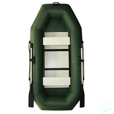 Лодка ПВХ Polar Bird Чирок Гребная PB-280Т Teal со стеклокомпозитной сланью и банкой Серая