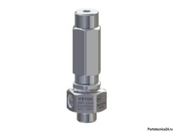 Клапан предохранительный VS 100 - Aisi 316 - Витон вход 1/4"г;выход 1/4"г  20 л/мин 140 бар
