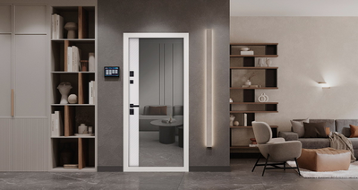 Стальная дверь   Эдинбург с зеркалом (адаптивная замковая часть)