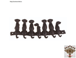 Крючок декоративный "Семь собак" (Hook decorative "Seven dogs")