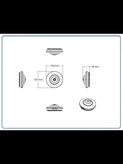 Панорамная WiFi/LAN видеокамера с DVR и аудиоканалом, Full HD 2 Mp (freeip PRO)