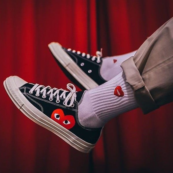 кеды низкие Converse Play Comme Des Garcons черные