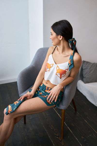 Шёлковая пижама "Лисы"