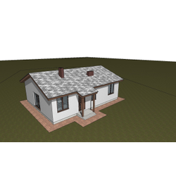 Одноэтажный дом с тремя спальнями 90м² (S73)
