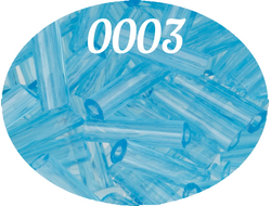 Стеклярус Zlatka 6мм 10гр цвет № 0003 голубой