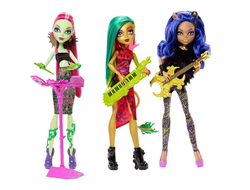 Набор кукол Венера, Дженифер и Клодин - Пугающие Рокеры / Monster High Fierce Rockers 3-Pack