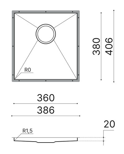 Мойка TASCA BASE 36