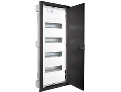 Электрический распределительный щит 4 ряда, 56 модулей Solera Metalbox, графит