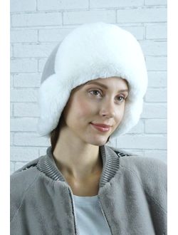 Ушанка "Север" цвет серо-голубой + белый