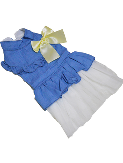 Платье джинсовое для собаки Бант