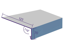 Карнизная планка 123х70х2000