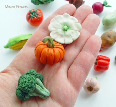 Овощи из полимерной глины улучшенные.