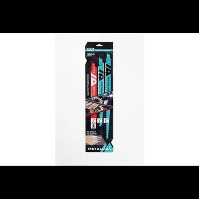 Набор пилок сабельных METALLICA Optima №2, S1531L/S1617K/S1122VF, 225-300мм, дер/мет