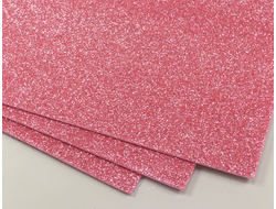 Глиттерный фоамиран, розовый, 50*50 см, толщина 2 мм