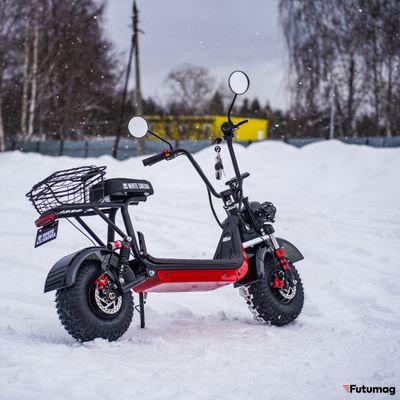 Электроскутер WHITE SIBERIA MINI R 1.5 1200W Черный