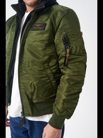 Куртка MA-1 HOODED D.GREEN/D.GREEN