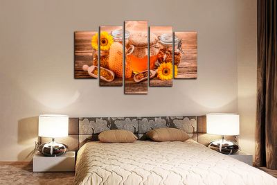 Модульная картина "Домашний мед"