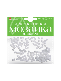 Мозаика акриловая квадратная 4х4 мм 200шт Белая