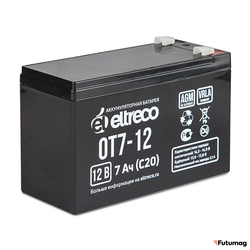 Тяговый аккумулятор Eltreco OT7-12 (6-F-7) (12V7A/H C20)