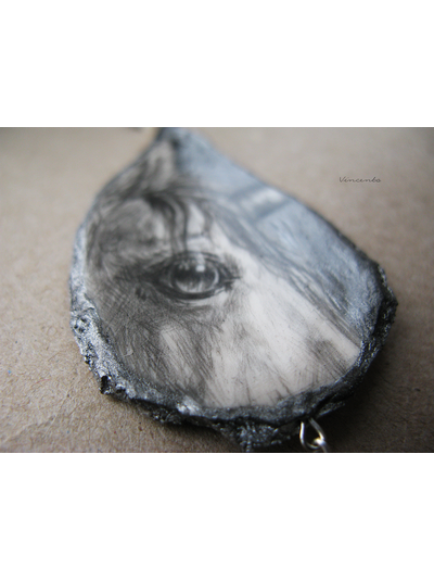 Сказочное колье &quot;Око Единорога&quot; - крупное фэнтези-украшение с элементами викторианского стиля