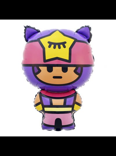 Шар фольгированный с гелием "Brawl stars Сэнди" Бравл старс 86 см