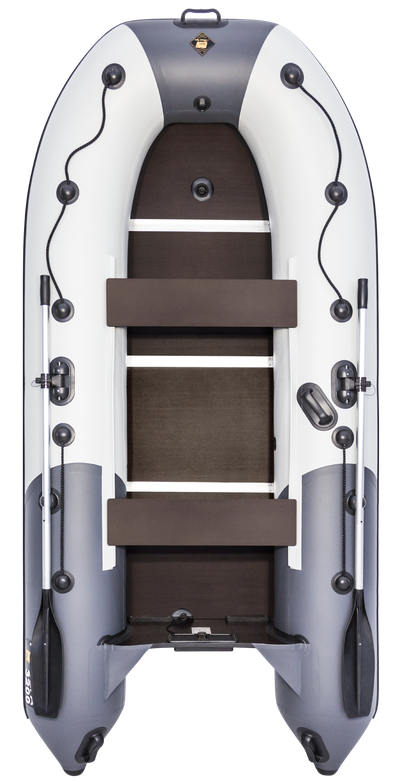 Моторная лодка Ривьера Компакт 3200 СК светло-серый/графит комби