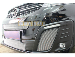 Защита радиатора Opel Zafira Life 2019- chrome боковые