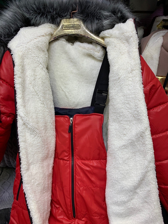 Зимний женский костюм Big красный (48-52)