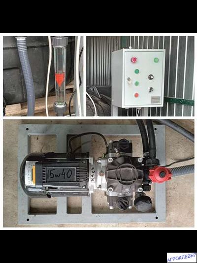 Подкормочный узел с мембранным (диафрагменным) насосом, оснащенный ПЧ и расходомером (50 -1000л/ч)