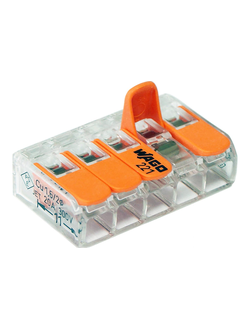 Клемма пятипроводная WAGO 0,2-4 мм2 221-415