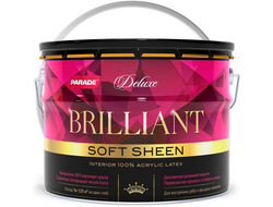 Полуматовая акриловая интерьерная краска премиум-класса PARADE DELUXE Brilliant Soft Sheen Белая база А 9 л